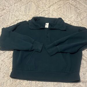Dark Green Half-Zip Sweatshirt